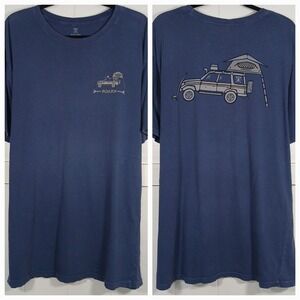 ROARK Shirt Premium Tee Artifacts Of Adventure Graphic Men's XL Cotton Blue SS